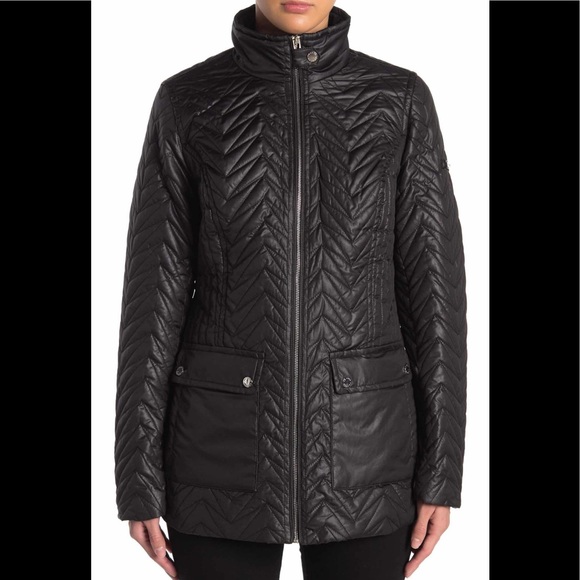 🌺VIA SPIGA ZIG-ZAG QUILTED CARGO JACKET NWT - Picture 9 of 11